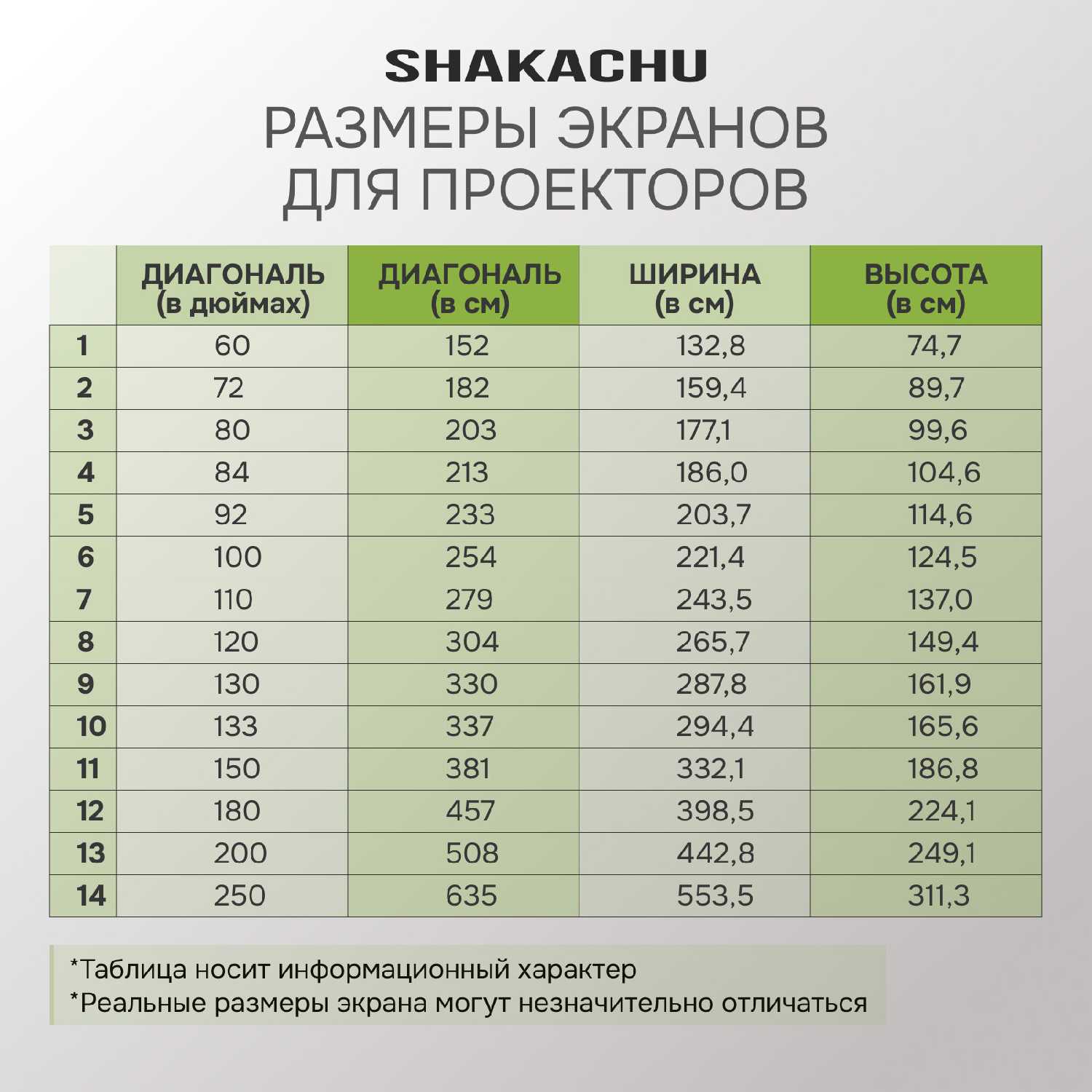 Складной экран для проектора Shakachu FWB100R (100