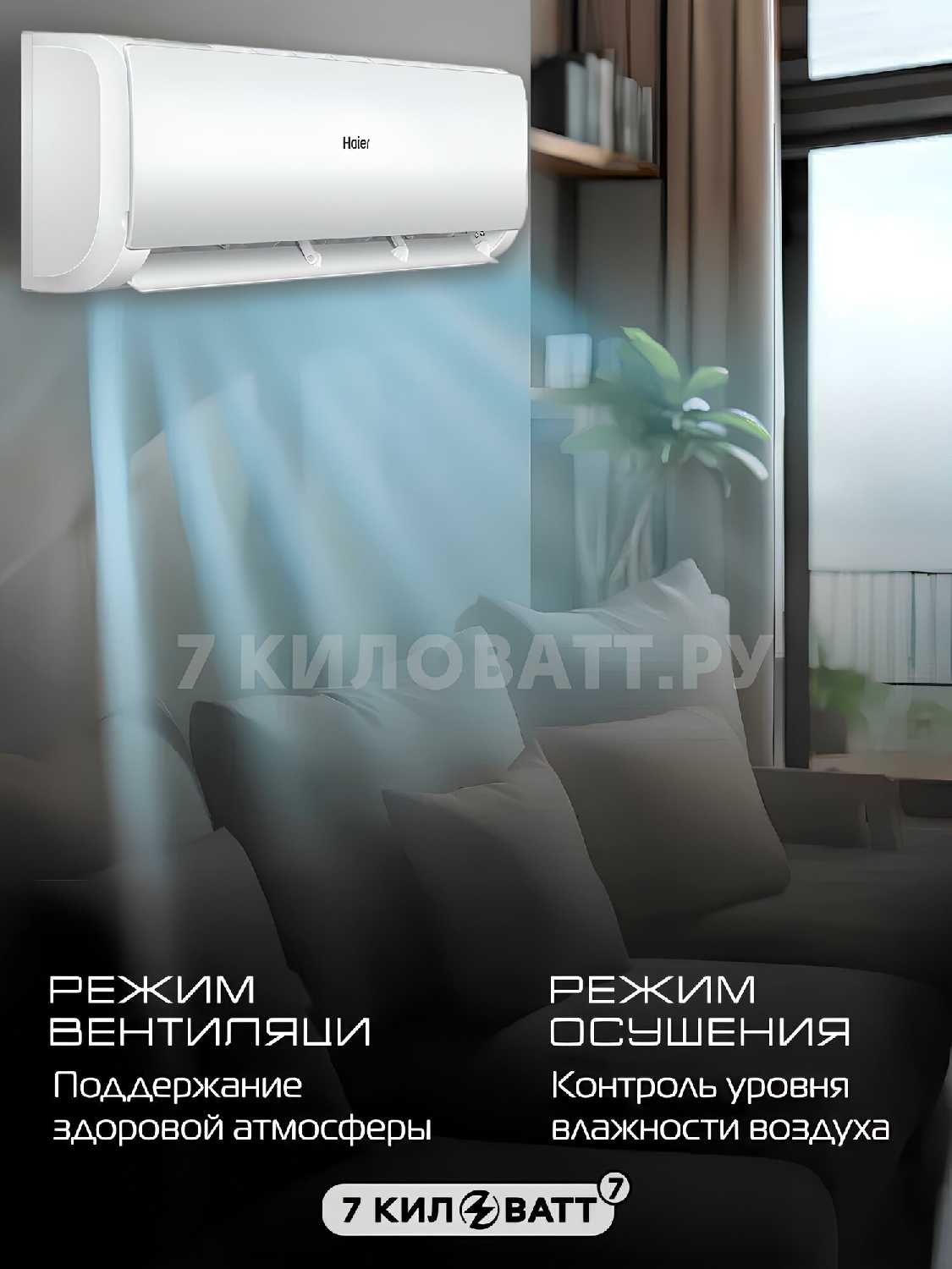 Сплит-система Haier HSU-09HQJ103/R3-B [27 м2, Wi-Fi, QINGAN] фотография 6