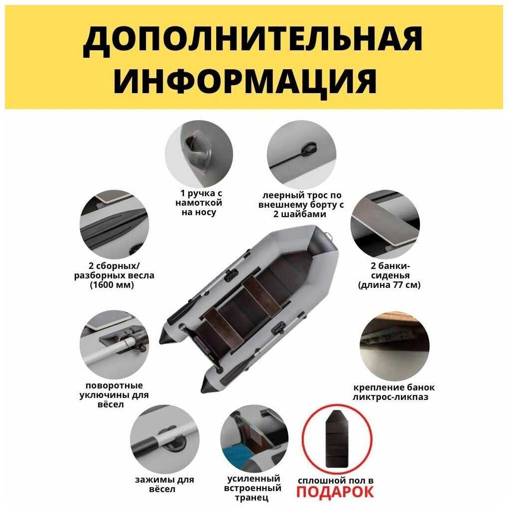 Лодка под мотор надувная ПВХ для рыбалки - подарок на день рождения рыбаку фотография 15