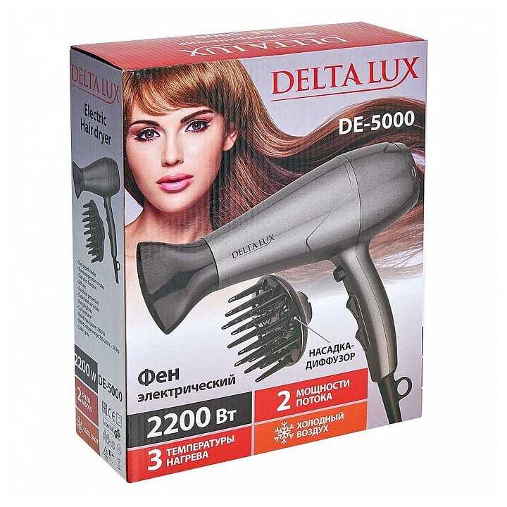 Фен DELTA LUX DE-5000 серый фотография 5
