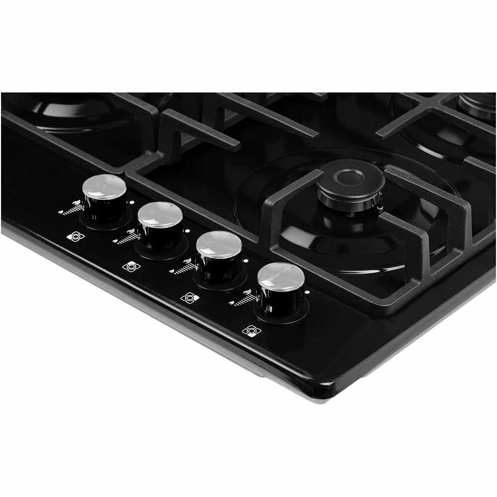 Газовая варочная поверхность NORDFROST HS 6043 B (чугун решетки, газ-контроль) фотография 11