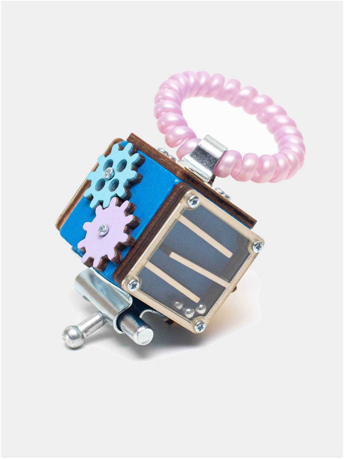 Бизикубик Мини NOVA Toys/ Детские игрушки / Развивающие игрушки / Деревянные игрушки / Для малышей / Дорожный Бизиборд фотография 16