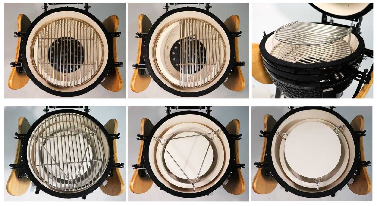 Керамический гриль-барбекю 16 дюйма (зеленый) (39,8 см) фотография 5