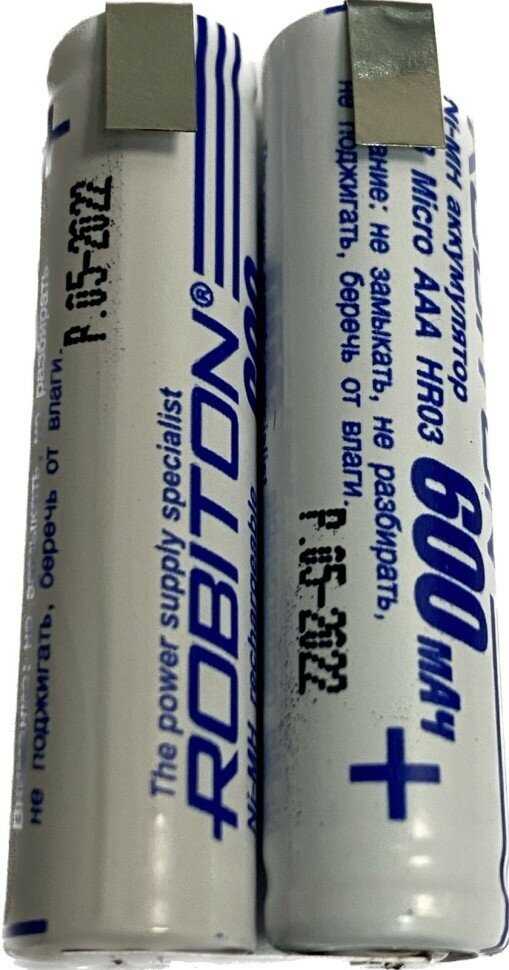 Аккумулятор ROBITON 600MHAAA-2-FT prof фотография 4