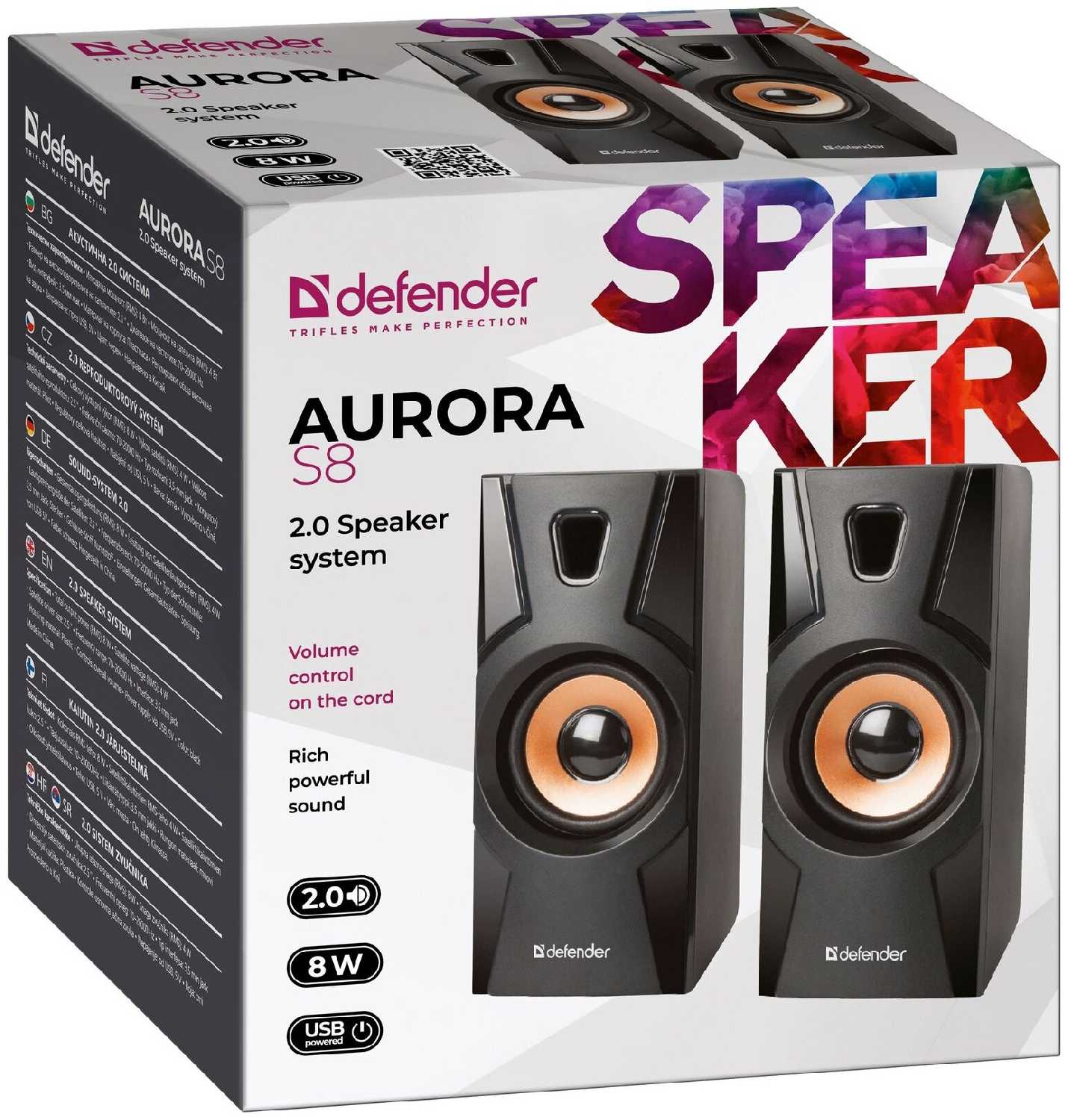 Фронтальные колонки Defender Aurora S8 фотография 3