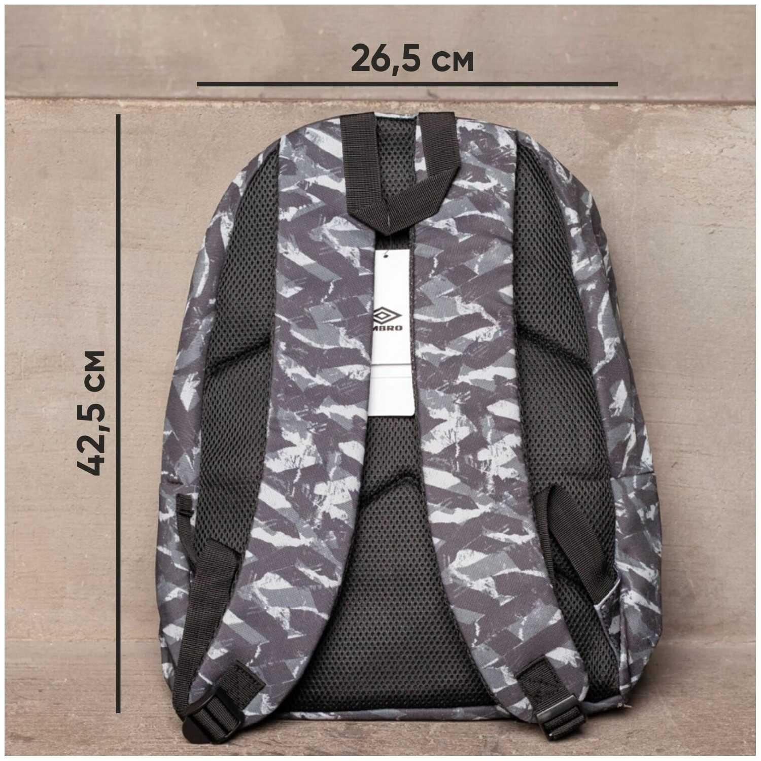 Спортивный рюкзак Umbro Diego 30846U-KRS-1 для города с внешним карманом / черно-серый фотография 2