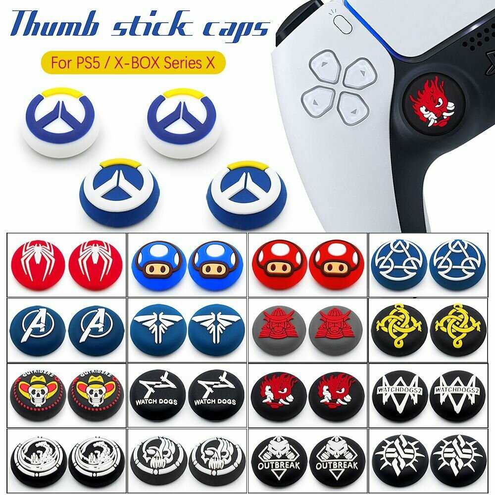 Защитные силиконовые накладки для джойстика PS5 DualSense, PS4 DualShock, Xbox 360 Xbox One Series фотография 2