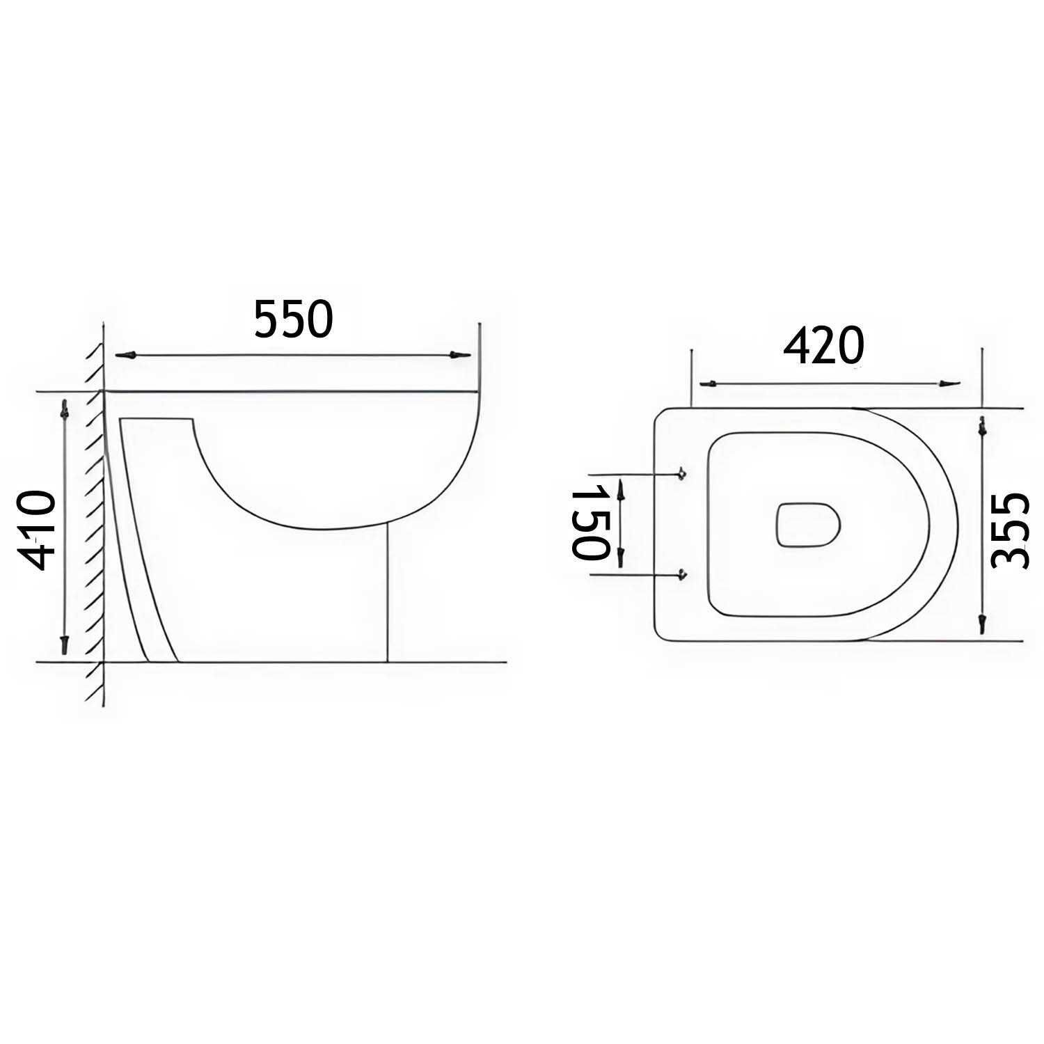 Подвесной безободковый унитаз Loranto Fredo (CS-WH8005) фотография 8