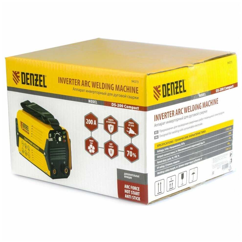 Сварочный аппарат Denzel DS-200 Compact (TIG, MMA) фотография 7