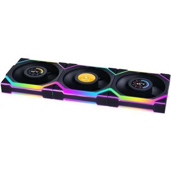 Вентиляторы для корпуса Lian LI UNI FAN SL WIRELESS LCD 120 Reverse [G99.12RSLLCD1W3B.R0]