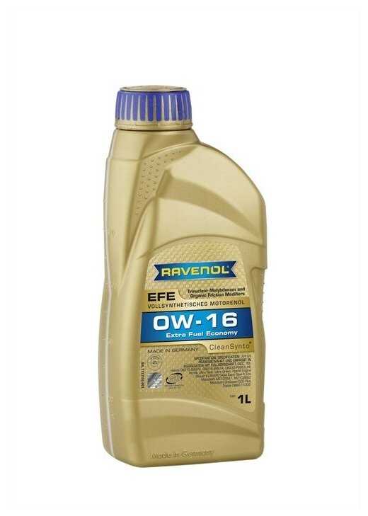Синтетическое моторное масло RAVENOL Extra Fuel Economy EFE SAE 0W-16 фотография 1