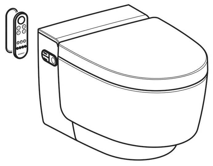 Унитаз-биде подвесной GEBERIT AquaClean Mera Comfort 146.214.11.1 с горизонтальным выпуском фотография 2