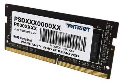 Оперативная память Patriot Memory SL 4 ГБ DDR4 2666 МГц SODIMM CL19 PSD44G266682S фотография 1