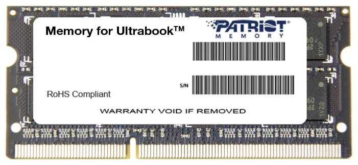 Оперативная память Patriot Memory SL 4 ГБ DDR3L SODIMM CL11 (PSD34G1600L2S) фотография 1