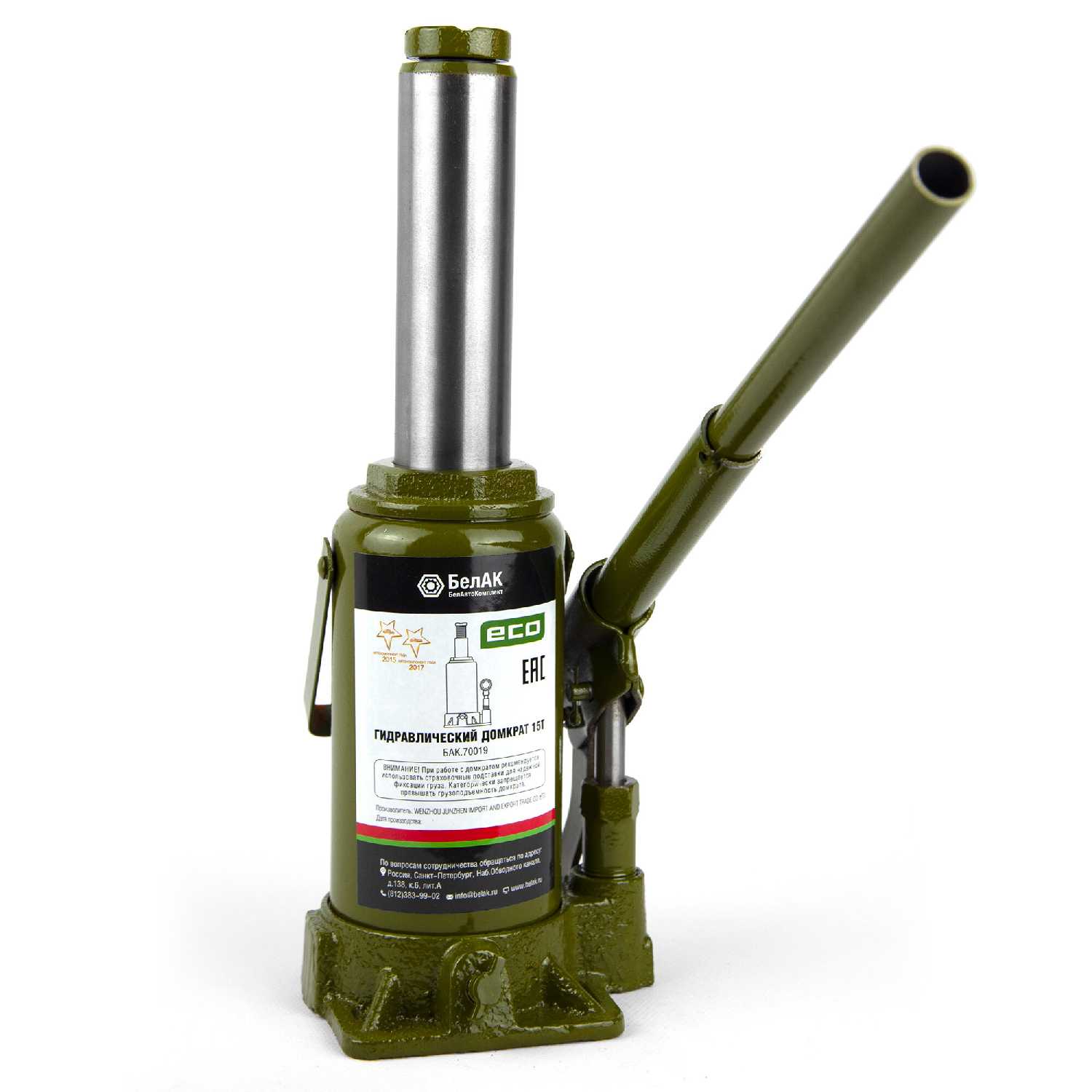 Домкрат бутылочный гидравлический БелАК ЭКО БАК (70019) фотография 7