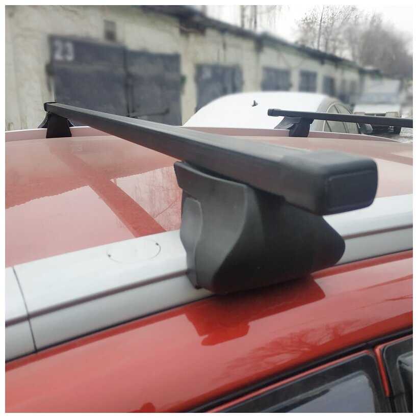 Багажник на рейлинги Inter Integra для Lada Vesta / Лада Веста универсал 2017-2023, прямоугольные дуги 120 фотография 1