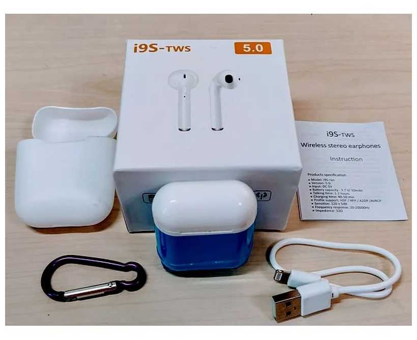 Беспроводные наушники /Блютуз наушники беспроводные / наушники i9s TWS Bluetooth 5.0 с чехлом фотография 3