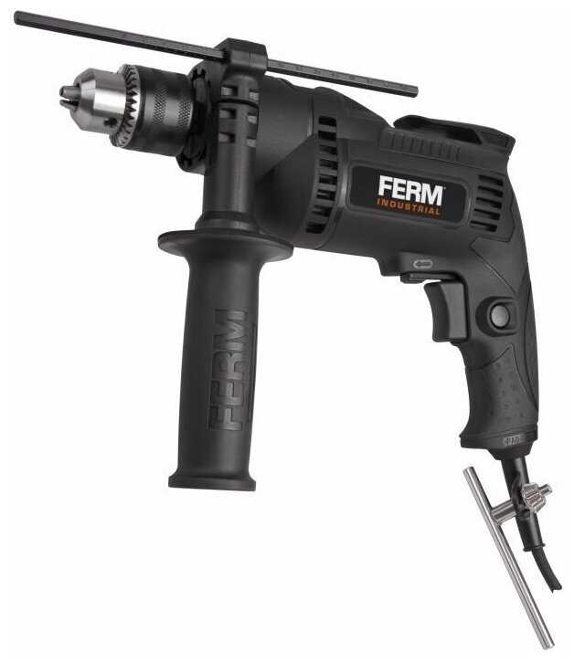 Перфоратор, дрель ударная FERM PDM1049P, 710Вт, 0 -3200 об/мин, ЗВП, 13мм, коробка фотография 2