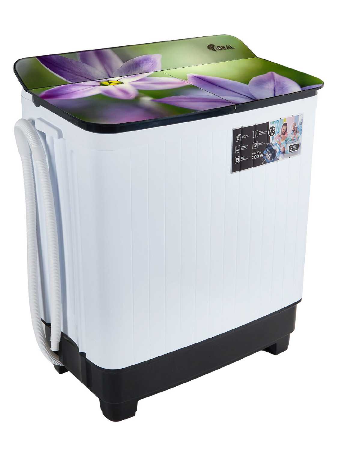 Стиральная машина IDEAL IDEAL ID-75 (B) с отжимом 1300 об/м, слив-автомат, активаторная фотография 1