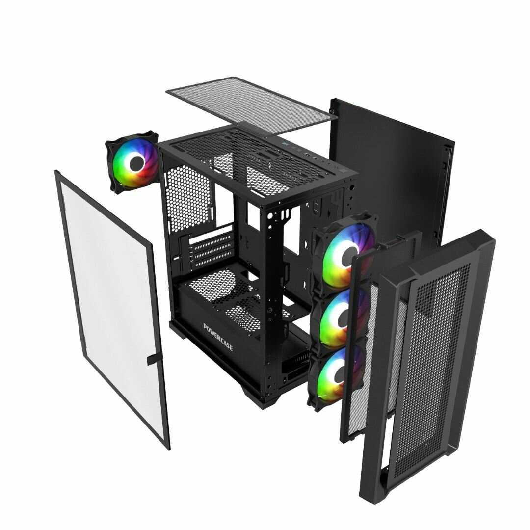 Корпус Powercase Alisio Micro X4B V2 (CAMCXB-A4) фотография 6