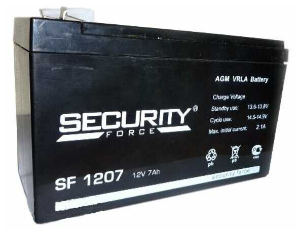 Аккумуляторная батарея Security Force SF 1207 фотография 3