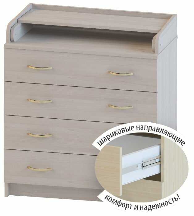 Пеленальный комод Атон Мебель Сириус 80/4 ЛДСП фотография 10