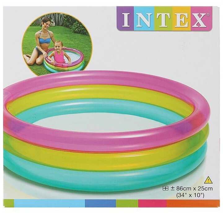 Детский бассейн Intex 57104NP Rainbow Baby 86х25 см (1-3 лет), 86х25 см фотография 2