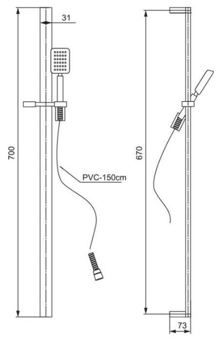 Душевой гарнитур Paini Ravenna RVCR121, хром фотография 1