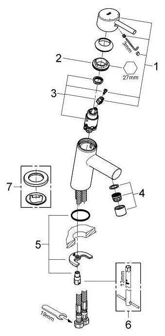 Смеситель для раковины Grohe Concetto (3224010E) фотография 8
