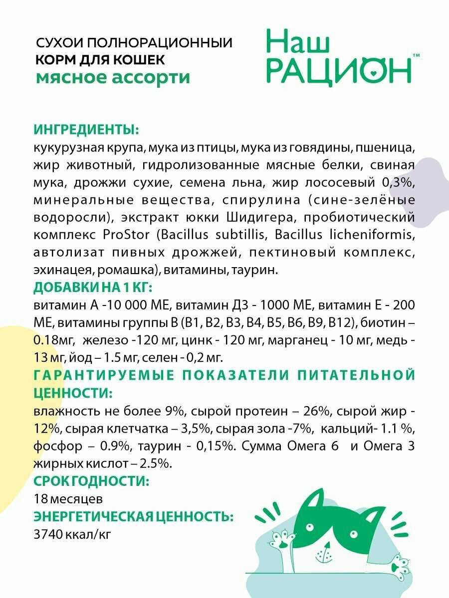 Корм для кошек Наш Рацион с мясным ассорти фотография 16