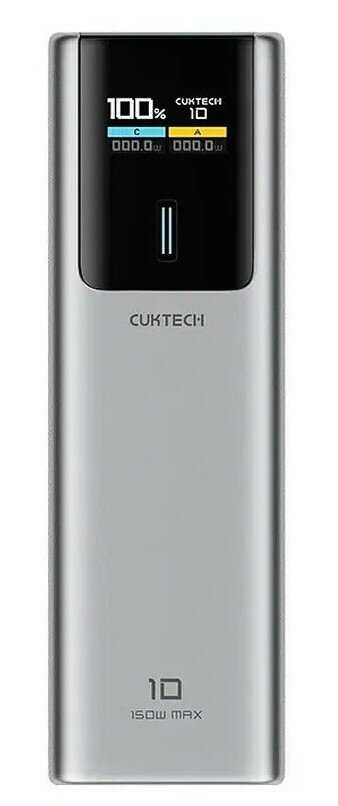 CUKTECH Внешний аккумулятор CUKTECH PB100P, 10000мАч, 1xUSB, 1xType-C, серый (ret) фотография 1