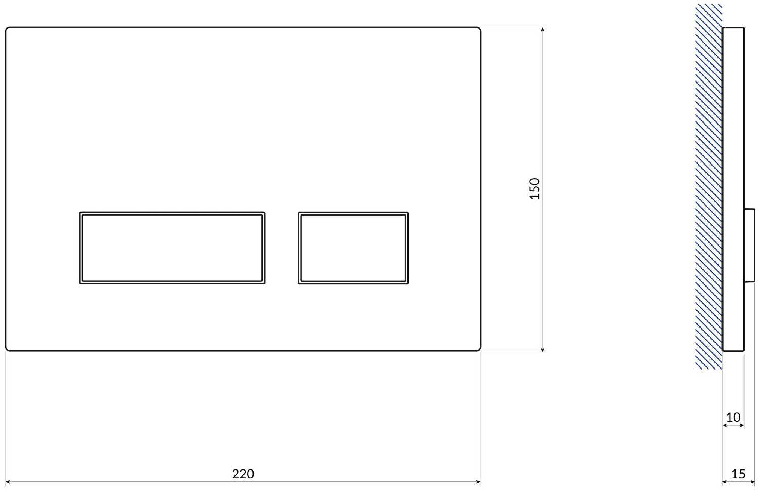 Кнопка смыва Cersanit MOVI (BU-MOV) фотография 4