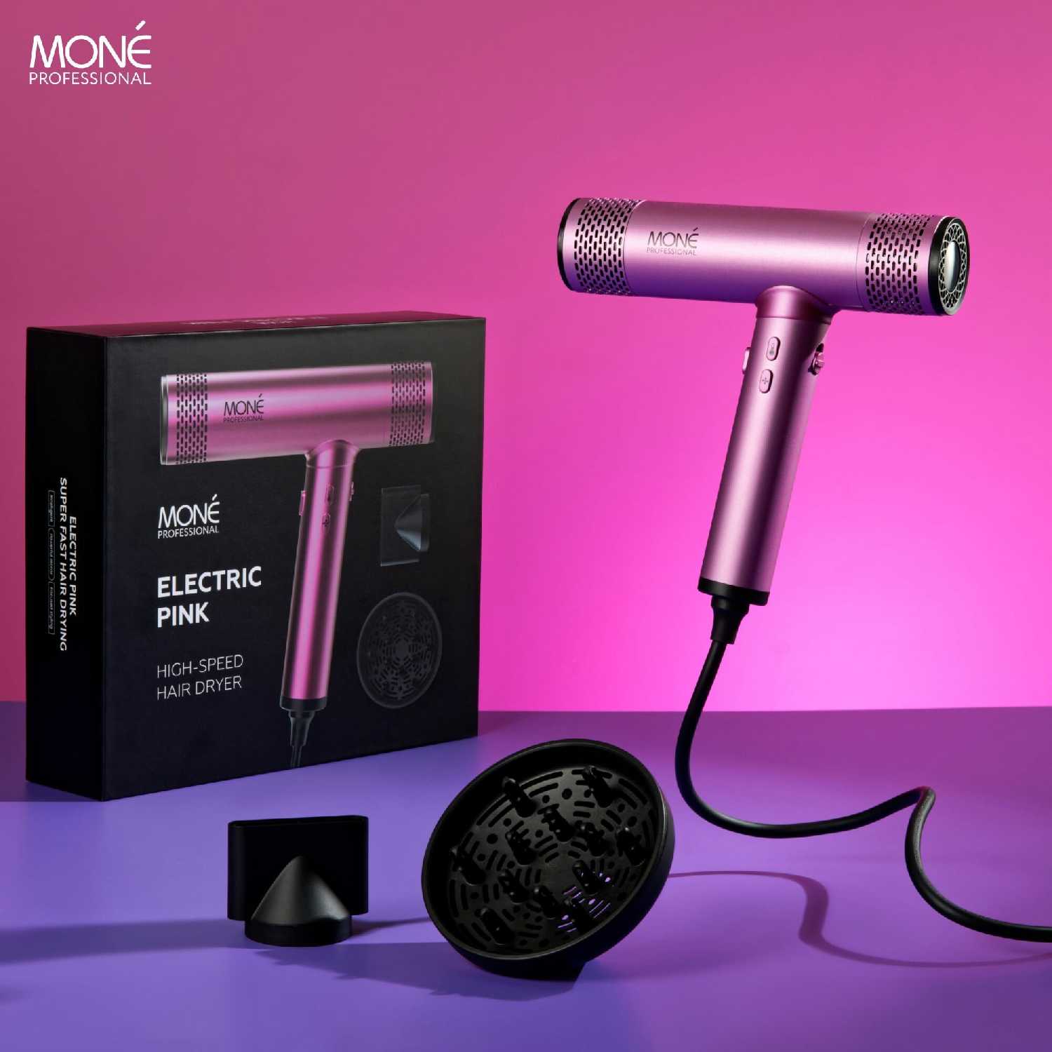 Фен для волос профессиональный черный ELECTRIC BLACK HIGH-SPEED HAIR DRYER фотография 13