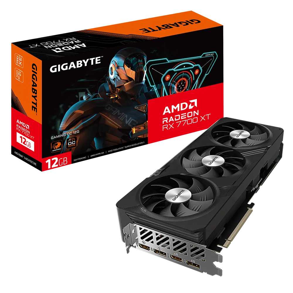 Видеокарта GIGABYTE Radeon RX 7700 XT GAMING OC (GV-R77XTGAMING OC-12GD) фотография 5