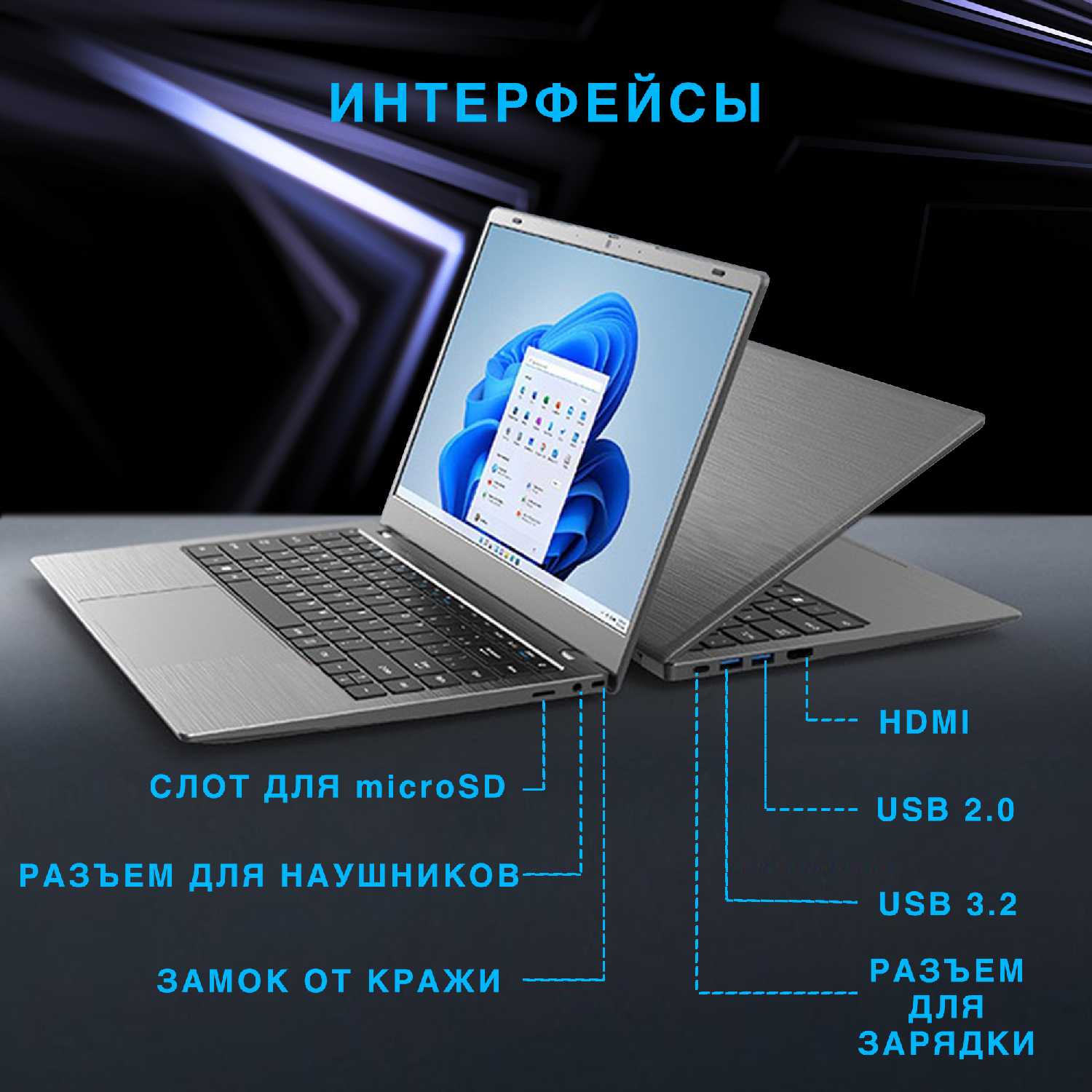 Ноутбук Simple Black M (15,6 дюйма) фотография 6