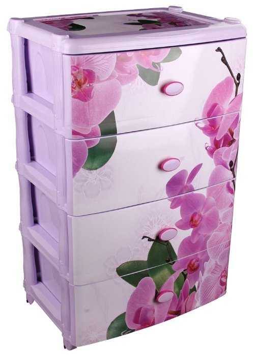 Бельевой комод Альтернатива Для игрушек широкий 4 секции (овальные ручки) фотография 6