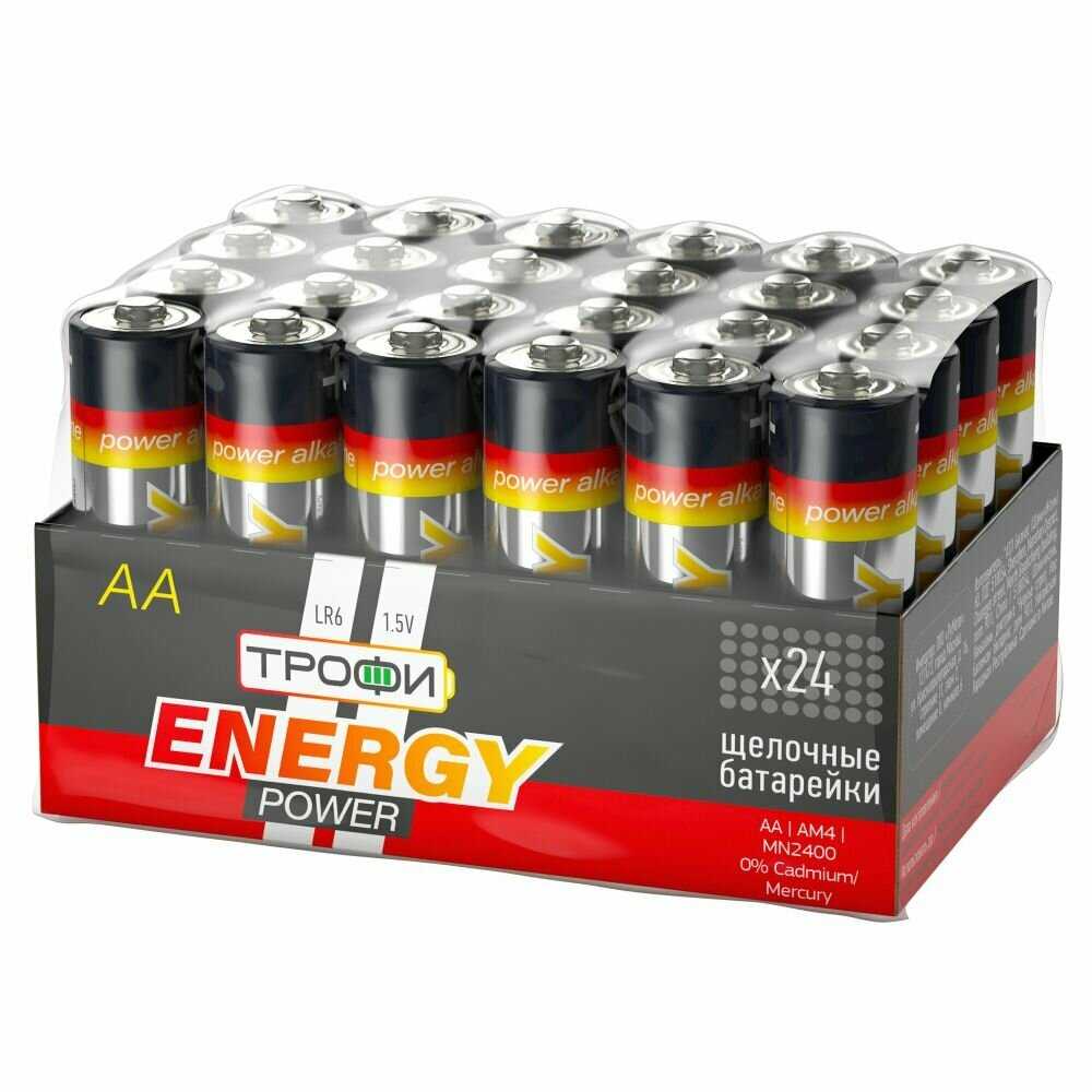 Батарейки пальчиковые АА Трофи ENERGY POWER (LR6-24) фотография 5