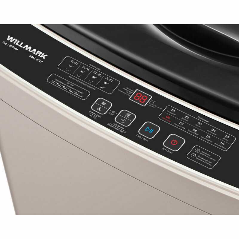 Стиральная машина WILLMARK WMA-602P автомат 6кг вертикальная загрузка фотография 14