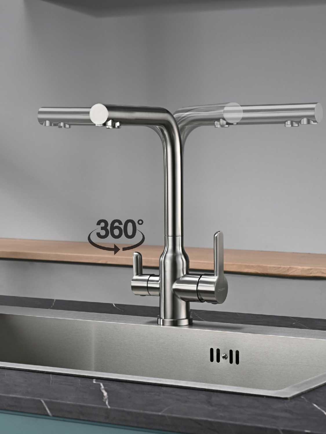 Смеситель для кухни Abroli 2124BL2 фотография 4