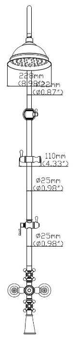 Душевая стойка Seaman Eco Koblenz SSN-2368C, серебро фотография 2
