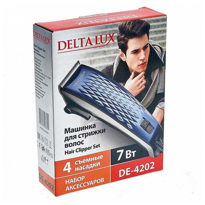 Машинка для стрижки Delta Lux DE-4202, синий, синий фотография 3