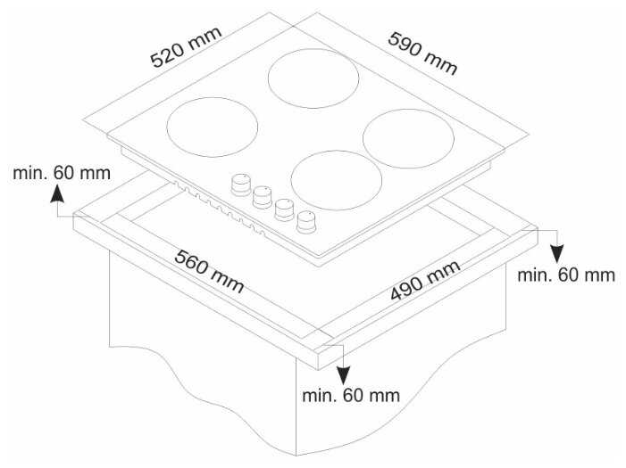 Газовая варочная панель Simfer H60N40B412 фотография 4