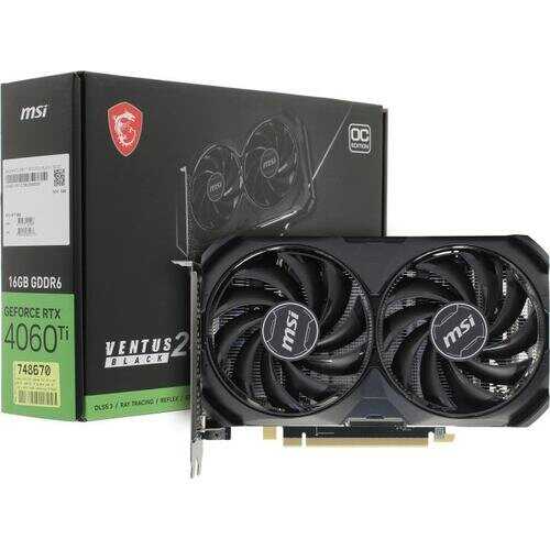 Видеокарта MSI GeForce RTX 4060 Ti VENTUS 2X BLACK (16G) фотография 2