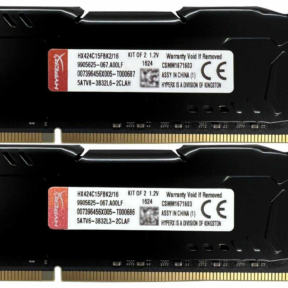 Оперативная память HyperX Fury 16 ГБ (8 ГБ x 2 шт.) DDR4 DIMM CL15 (HX424C15FBK2/16) фотография 8