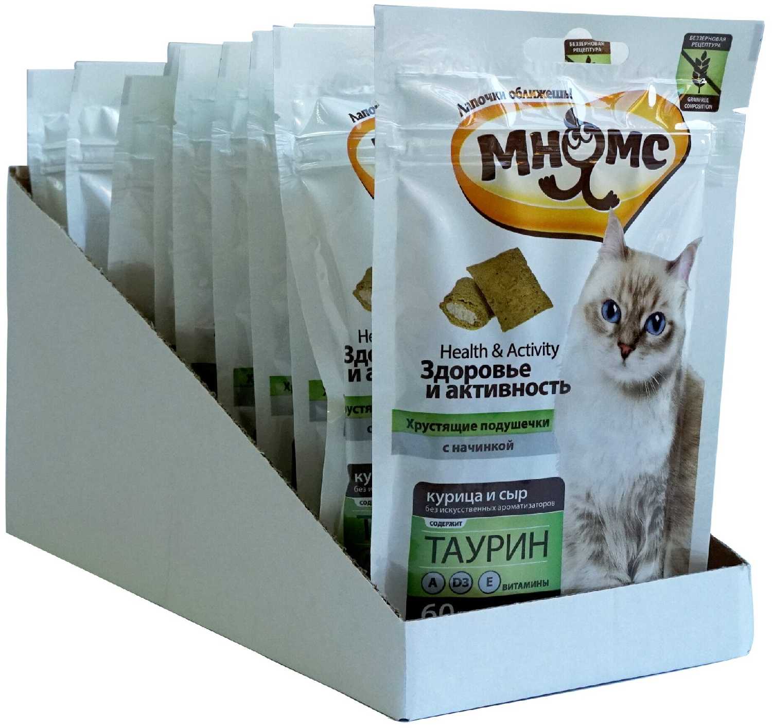Лакомство для кошек Мнямс Хрустящие подушечки