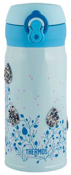 Термос из нерж. стали инкрустирован кристаллами Сваровски тм THERMOS JNL-350-SWFLOWER 0.35L