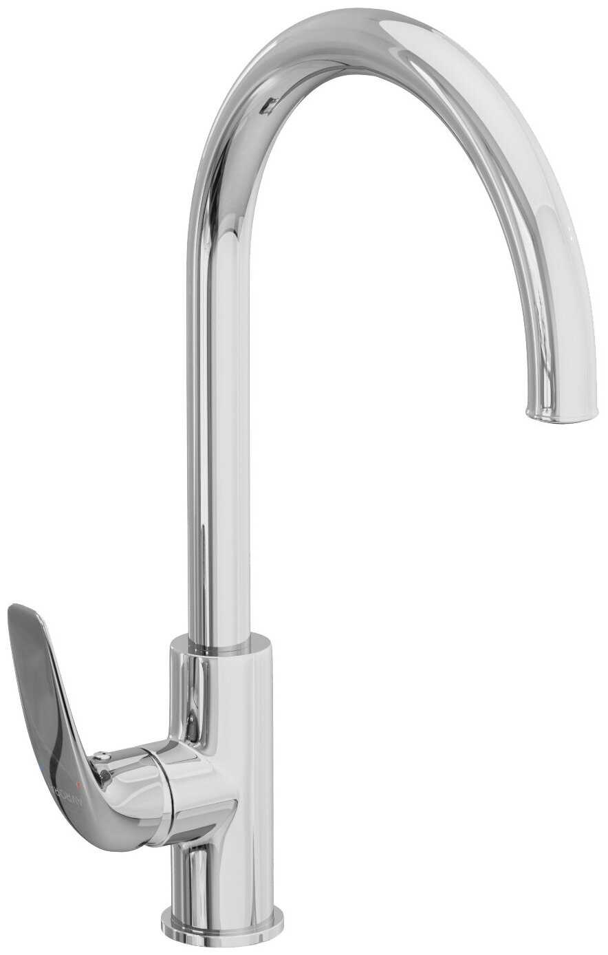 Смеситель для кухни AVRORA Glade AV3021 с высоким поворотным изливом фотография 10