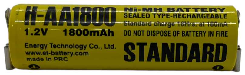 Аккумулятор ET AA-1800mAh 1.2V (ARCO 1565)
