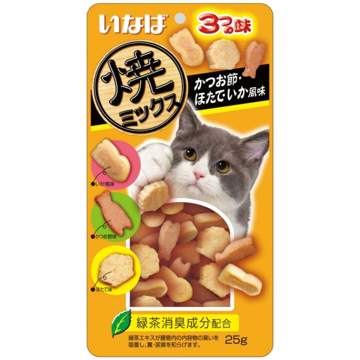 Лакомство INABA Yaki Miksu (Запеченное ассорти для кошек) фотография 2