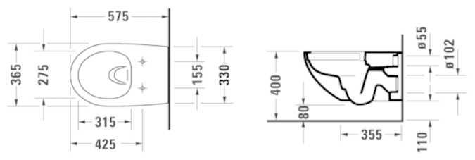 Чаша унитаза подвесная DURAVIT Architec (45720900A1) фотография 18